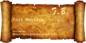Tell Bettina névjegykártya